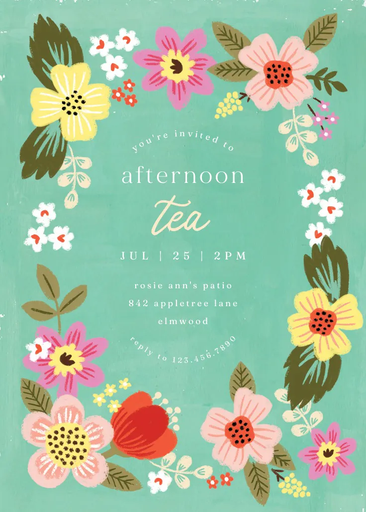 Tea cozy - party invitation